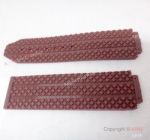 Replacement Hublot Replica Watch Bands Geneve Brown textured Rubber Band 26x22mm